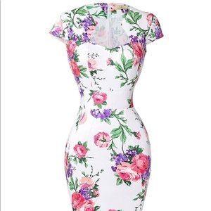 Vintage Floral Cocktail Dress
